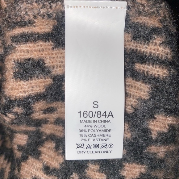 Kate Spade Leopard Dream Sweater Animal Print Wool Cashmere Blend Crewneck - Picture 11 of 11